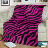 Pink Zebra Fleece Blanket