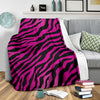 Pink Zebra Fleece Blanket