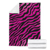 Pink Zebra Fleece Blanket