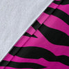 Pink Zebra Fleece Blanket