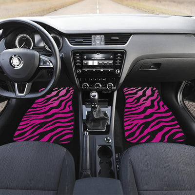 Pink Zebra Front and Back Car Floor Mats