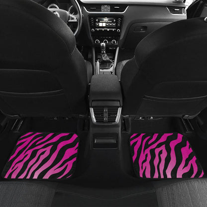 Pink Zebra Front and Back Car Floor Mats