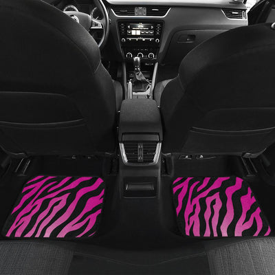 Pink Zebra Front and Back Car Floor Mats