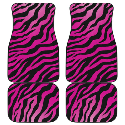 Pink Zebra Front and Back Car Floor Mats