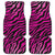 Pink Zebra Front and Back Car Floor Mats