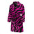 Pink Zebra Men Bath Robe