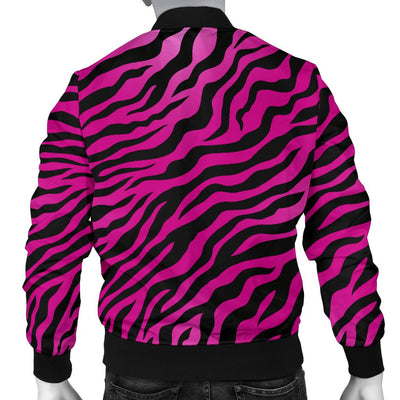 Pink Zebra Men Casual Bomber Jacket