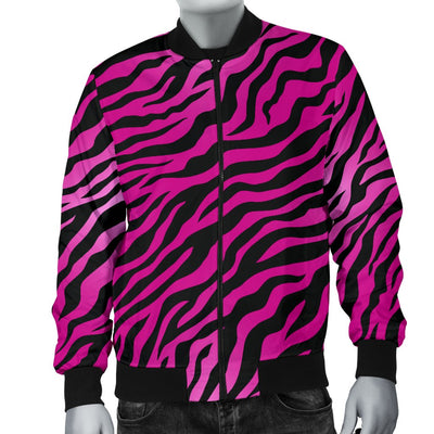 Pink Zebra Men Casual Bomber Jacket