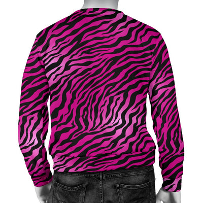 Pink Zebra Men Crewneck Sweatshirt