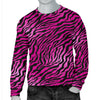 Pink Zebra Men Crewneck Sweatshirt