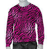 Pink Zebra Men Crewneck Sweatshirt