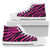 Pink Zebra Men High Top Shoes