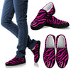 Pink Zebra Men Slip On Shoes