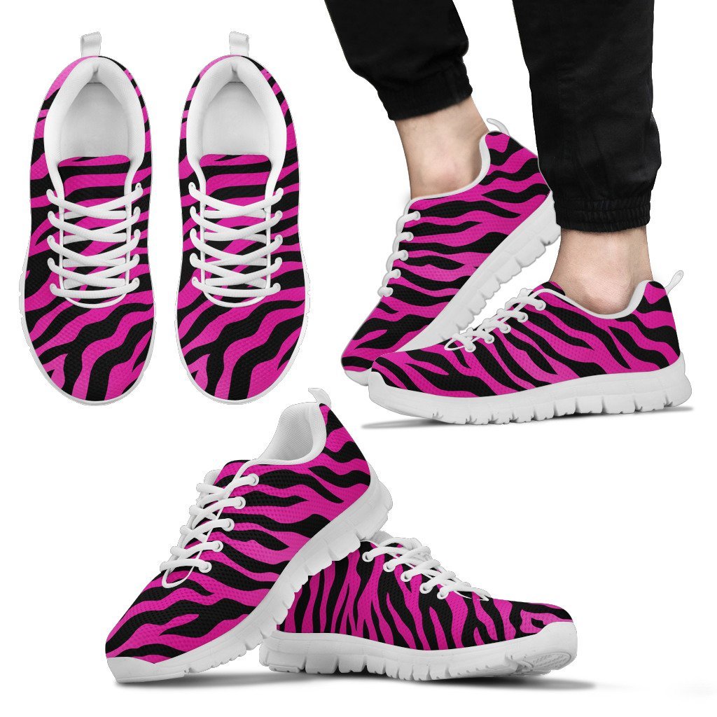 Pink Zebra Men Sneakers