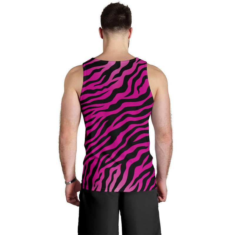 Pink Zebra Men Tank Top