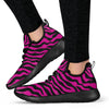 Pink Zebra Mesh Knit Sneakers Shoes