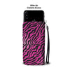 Pink Zebra Wallet Phone Case