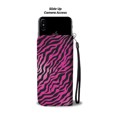 Pink Zebra Wallet Phone Case