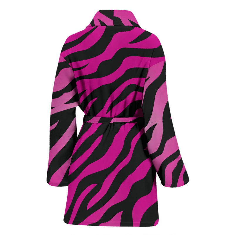 Pink Zebra Women Bath Robe