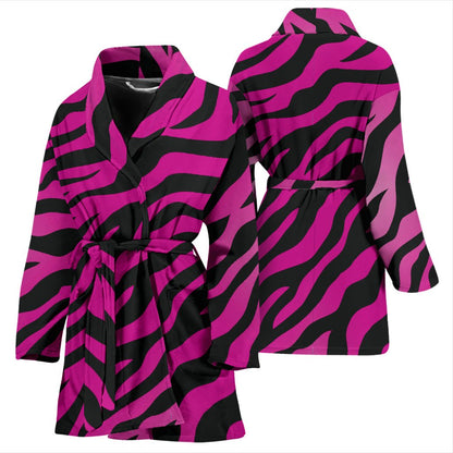 Pink Zebra Women Bath Robe