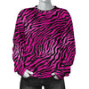 Pink Zebra Women Crewneck Sweatshirt