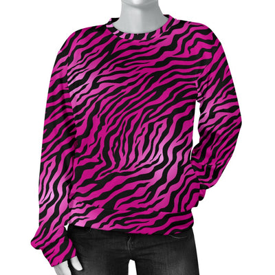 Pink Zebra Women Crewneck Sweatshirt