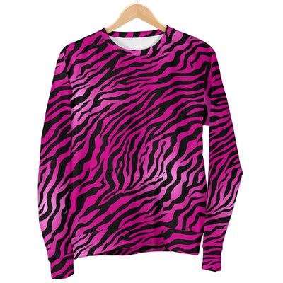 Pink Zebra Women Crewneck Sweatshirt