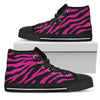 Pink Zebra Women High Top Shoes