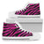 Pink Zebra Women High Top Shoes