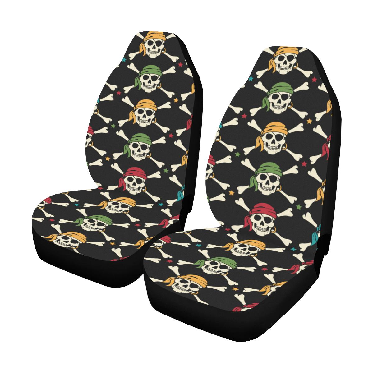 Pirate Pattern Print Design A01 Car Seat Covers (Set of 2)-JORJUNE.COM