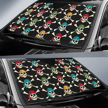 Pirate Pattern Print Design A01 Car Sun Shades-JORJUNE.COM