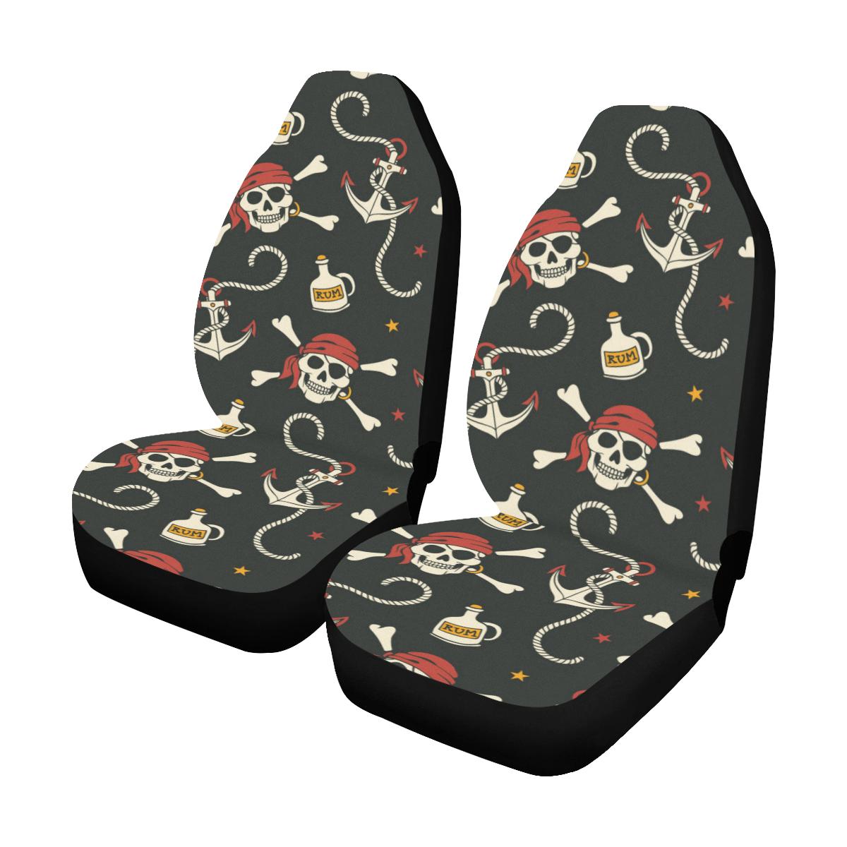 Pirate Pattern Print Design A02 Car Seat Covers (Set of 2)-JORJUNE.COM