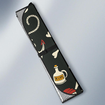 Pirate Pattern Print Design A02 Car Sun Shades-JORJUNE.COM