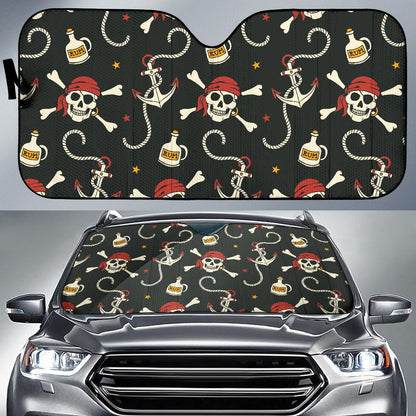 Pirate Pattern Print Design A02 Car Sun Shades-JORJUNE.COM