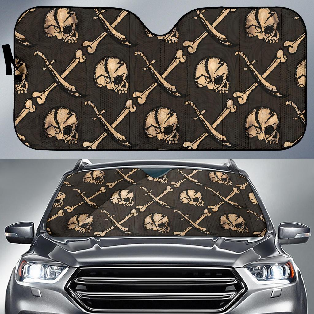Pirate Pattern Print Design A03 Car Sun Shades-JORJUNE.COM