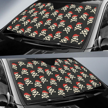 Pirate Pattern Print Design A04 Car Sun Shades-JORJUNE.COM