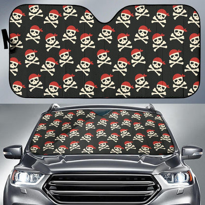 Pirate Pattern Print Design A04 Car Sun Shades-JORJUNE.COM