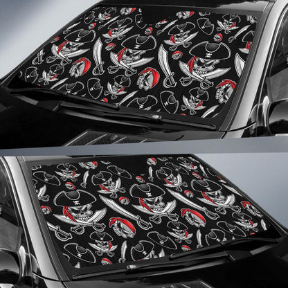 Pirate Pattern Print Design A05 Car Sun Shades-JORJUNE.COM