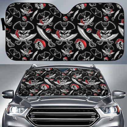 Pirate Pattern Print Design A05 Car Sun Shades-JORJUNE.COM
