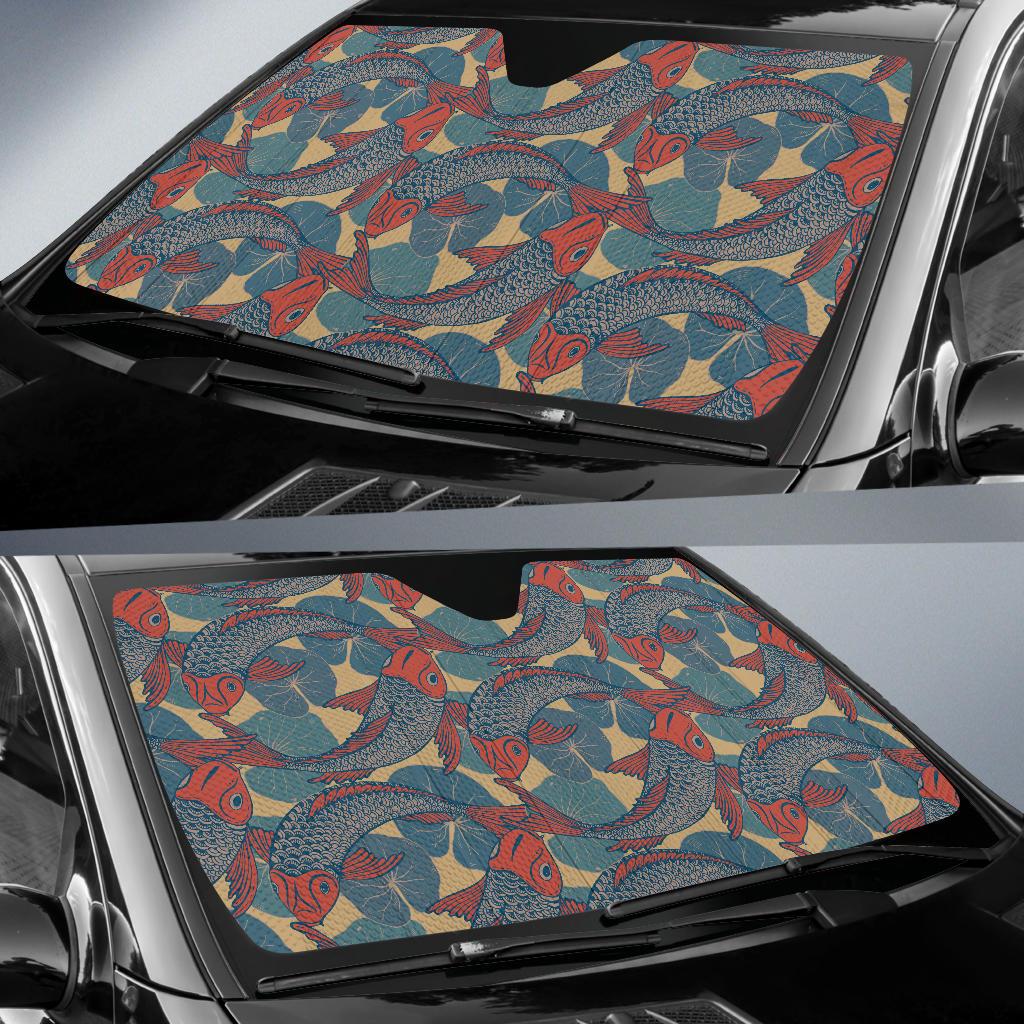 Pisces Pattern Print Design A01 Car Sun Shades-JORJUNE.COM