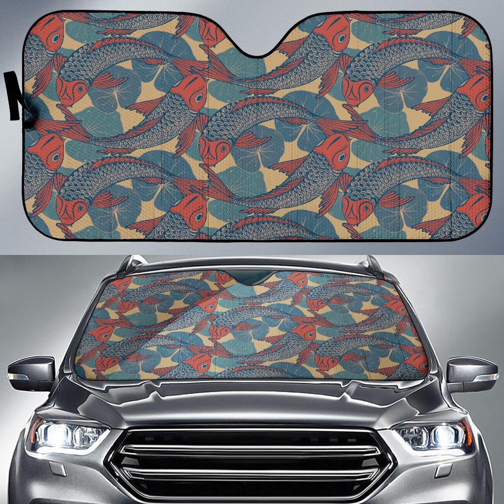 Pisces Pattern Print Design A01 Car Sun Shades-JORJUNE.COM