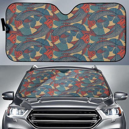 Pisces Pattern Print Design A01 Car Sun Shades-JORJUNE.COM
