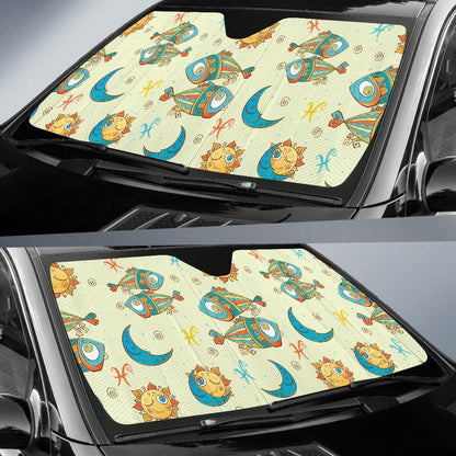 Pisces Pattern Print Design A03 Car Sun Shades-JORJUNE.COM