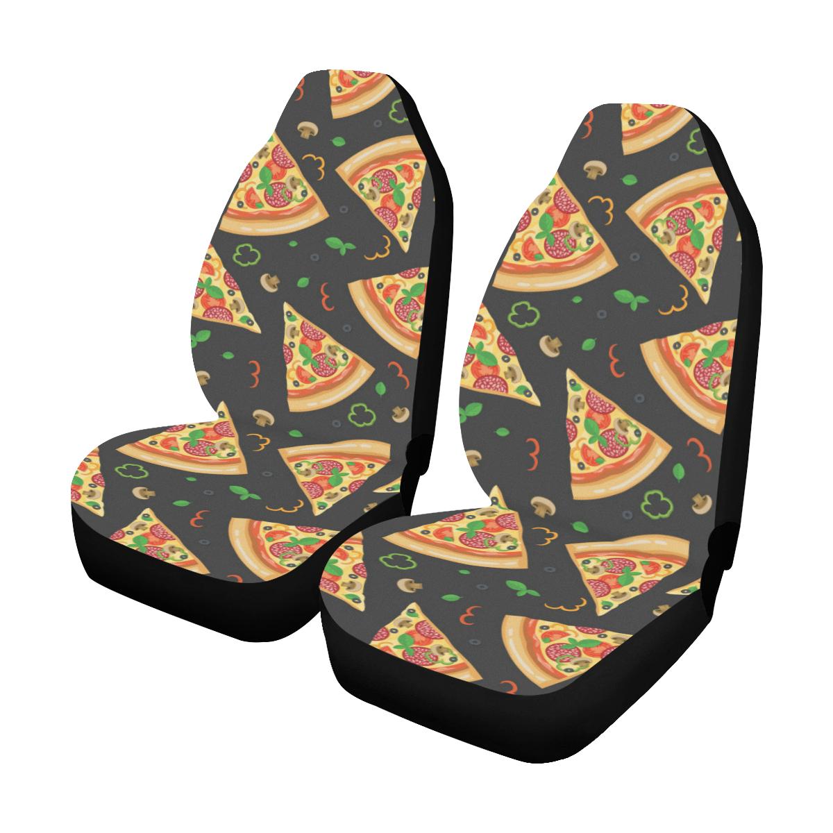 Pizza Pattern Print Design A02 Car Seat Covers (Set of 2)-JORJUNE.COM