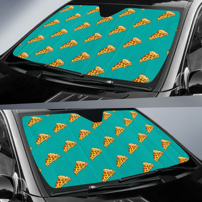 Pizza Pattern Print Design A03 Car Sun Shades-JORJUNE.COM