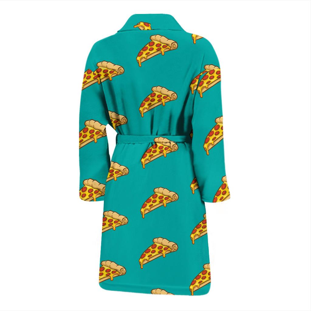 Pizza Pattern Print Design A03 Men Bathrobe-JORJUNE.COM