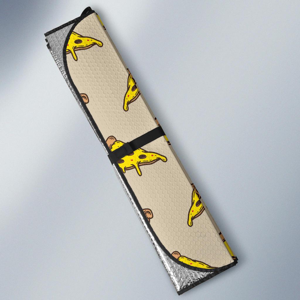 Pizza Pattern Print Design A04 Car Sun Shades-JORJUNE.COM