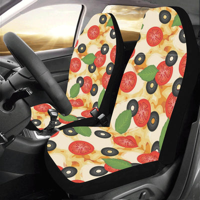 Pizza Pattern Print Design A05 Car Seat Covers (Set of 2)-JORJUNE.COM