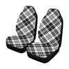 Plaid Black White Pattern Print Design A02 Car Seat Covers (Set of 2)-JORJUNE.COM