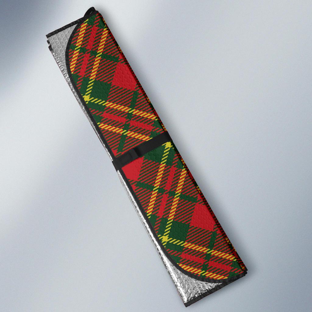 Plaid Holiday Pattern Print Design A01 Car Sun Shades-JORJUNE.COM